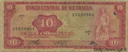 10 Cordobas NICARAGUA  1972 P.123 B+