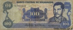 100 Cordobas NICARAGUA  1988 P.154 TB
