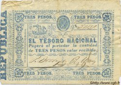 3 Pesos PARAGUAY  1865 P.023
