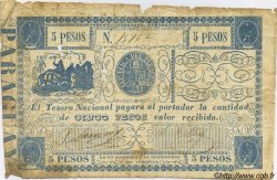 5 Pesos PARAGUAY  1865 P.025 B
