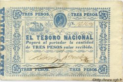 3 Pesos PARAGUAY  1865 P.027 TTB+