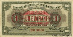 1 Guarani sur 100 Pesos PARAGUAY  1943 P.173a TTB+
