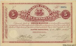 5 Pesos RÉPUBLIQUE DOMINICAINE  1876 PS.161 SPL