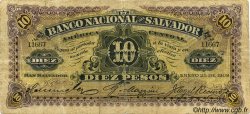 10 Pesos SALVADOR  1908 PS.163b TB