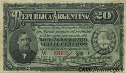 20 Centavos ARGENTINE  1891 P.211b pr.SUP