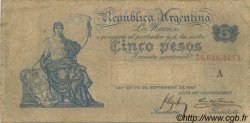 5 Pesos ARGENTINE  1908 P.244a B+