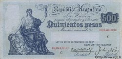 500 Pesos ARGENTINE  1935 P.248c TTB+