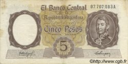 5 Pesos ARGENTINE  1960 P.275a TTB+