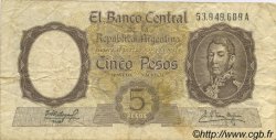 5 Pesos ARGENTINE  1960 P.275c TB