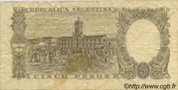 5 Pesos ARGENTINE  1960 P.275c TB