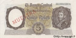 5 Pesos Spécimen ARGENTINE  1960 P.275s