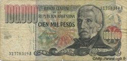 100000 Pesos ARGENTINE  1976 P.308a B+