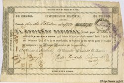 50 Pesos ARGENTINE  1857 PS.0183 TTB