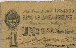 1 Peso ARGENTINE  1864 PS.0441b