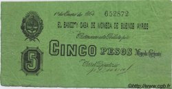 5 Pesos ARGENTINE  1864 PS.0442 TTB