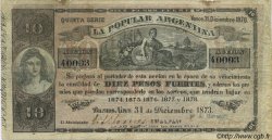 10 Pesos Fuertes ARGENTINA  1873 PS.--- (vers 1800)