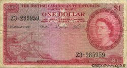 1 Dollar CARAÏBES  1962 P.07c pr.TB