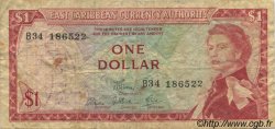 1 Dollar CARAÏBES  1965 P.13d B à TB