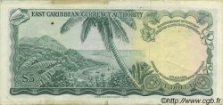 5 Dollars CARAÏBES  1965 P.14e TTB