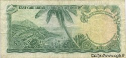 5 Dollars CARAÏBES  1965 P.14h TB