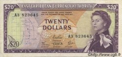 20 Dollars CARAÏBES  1965 P.15d TTB