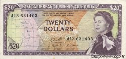 20 Dollars CARAÏBES  1965 P.15g SUP