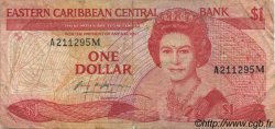 1 Dollar CARAÏBES  1985 P.17m TB