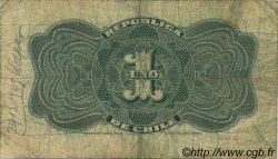 1 Peso CHILI  1907 P.015a B+