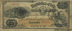 5 Pesos CHILI  1912 P.019b B+