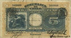 5 Pesos CHILI  1923 P.061 TB