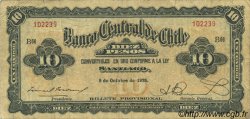 10 Pesos - 1 Condor CHILI  1928 P.083b TB+