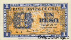 1 Peso - 1/10 Condor CHILI  1943 P.090a NEUF