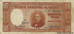 500 Pesos - 50 Condores CHILI  1942 P.098 TB