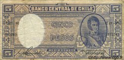5 Pesos - 1/2 Condor CHILI  1958 P.119 TTB
