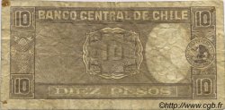 10 Pesos - 1 Condor CHILI  1958 P.120 B+