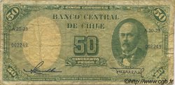 50 Pesos - 5 Condores CHILI  1958 P.121a pr.TB