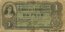 1 Peso CHILI  1879 PS.237 B à TB