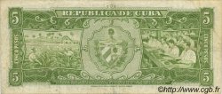 5 Pesos CUBA  1958 P.091a TB+