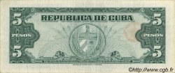 5 Pesos CUBA  1960 P.092a var SUP