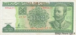 5 Pesos CUBA  1997 P.116a TTB+