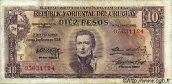 10 Pesos URUGUAY  1939 P.037c TB