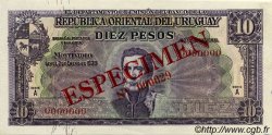 10 Pesos Spécimen URUGUAY  1939 P.037s