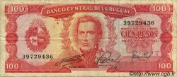 100 Pesos URUGUAY  1967 P.047a TB