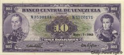 10 Bolivares VENEZUELA  1963 P.045a SPL