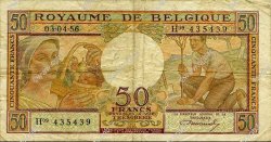 50 Francs BELGIQUE  1956 P.133b TB