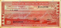 50 Francs BURUNDI  1965 P.11a SUP+