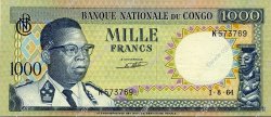 1000 Francs RÉPUBLIQUE DÉMOCRATIQUE DU CONGO  1964 P.008a SPL