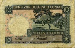 10 Francs CONGO BELGE  1948 P.14E TB