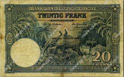 20 Francs CONGO BELGE  1950 P.15H pr.TB