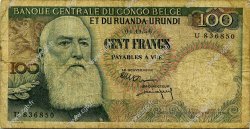 100 Francs CONGO BELGE  1956 P.33b B